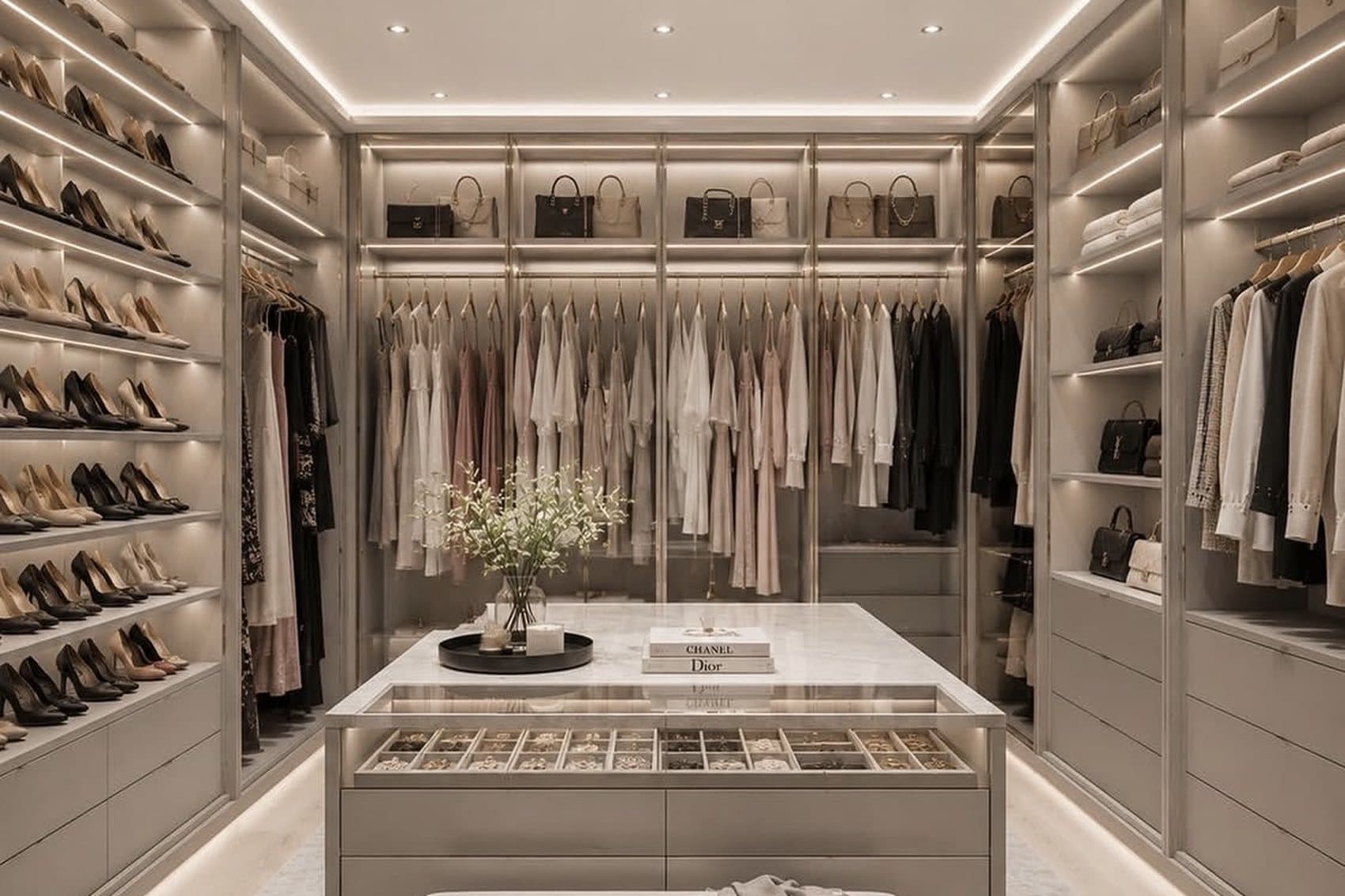Bespoke luxury dressing room